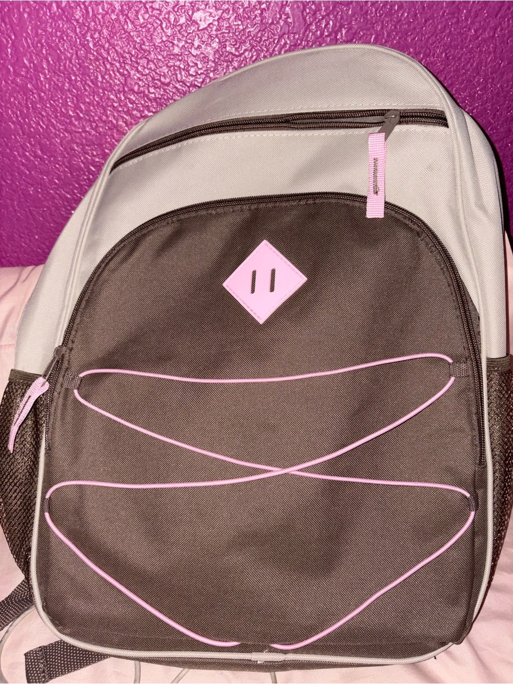 Women's Brown & Pink Casual Daypack Backpack